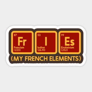 Periodic Fries Sticker